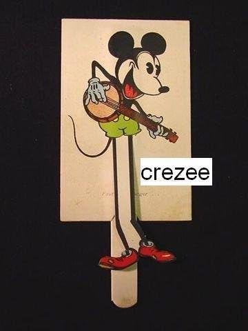 zoek disney kaart bewegende hoofden benen mickey mouse 1930, Ophalen of Verzenden, 1920 tot 1940, Overige thema's