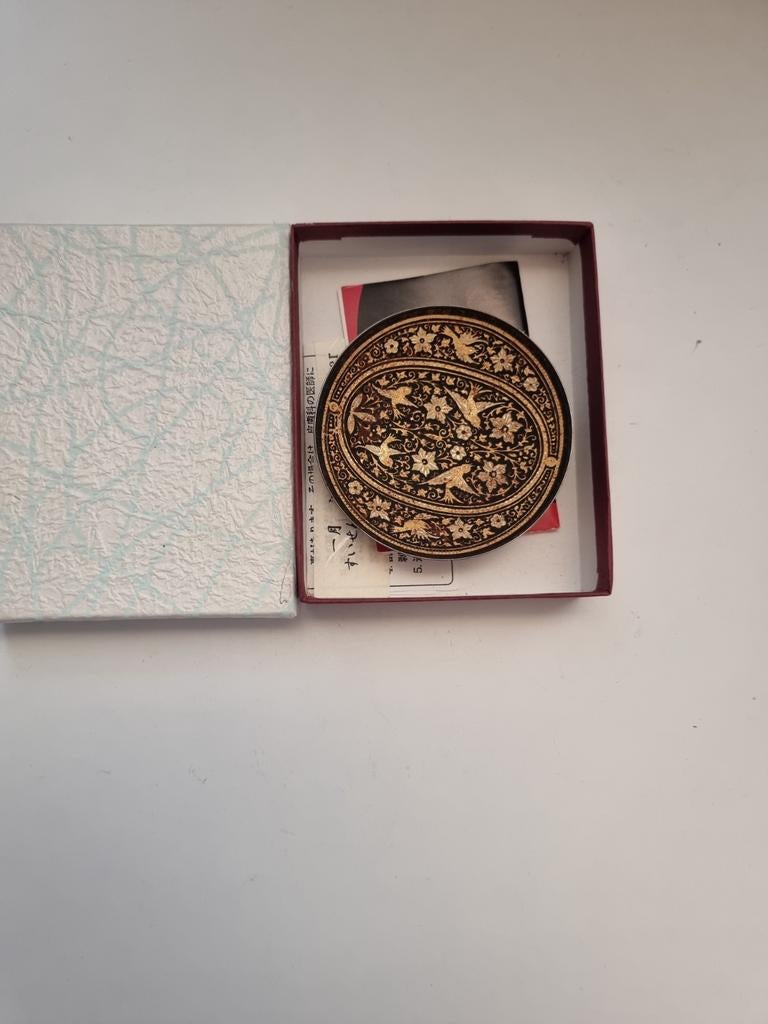Vintage Japanse Lakdoosje met Vogel- en Bloemmotief, Ophalen of Verzenden