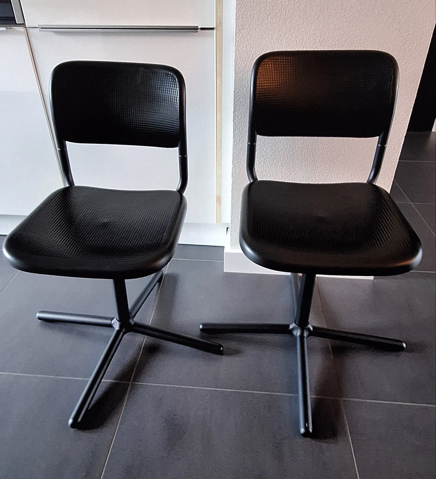 2x Ikea Smällen bureaustoel zwart - Gebruikt, goede staat, Ophalen, Gebruikt, Zwart, Bureaustoel