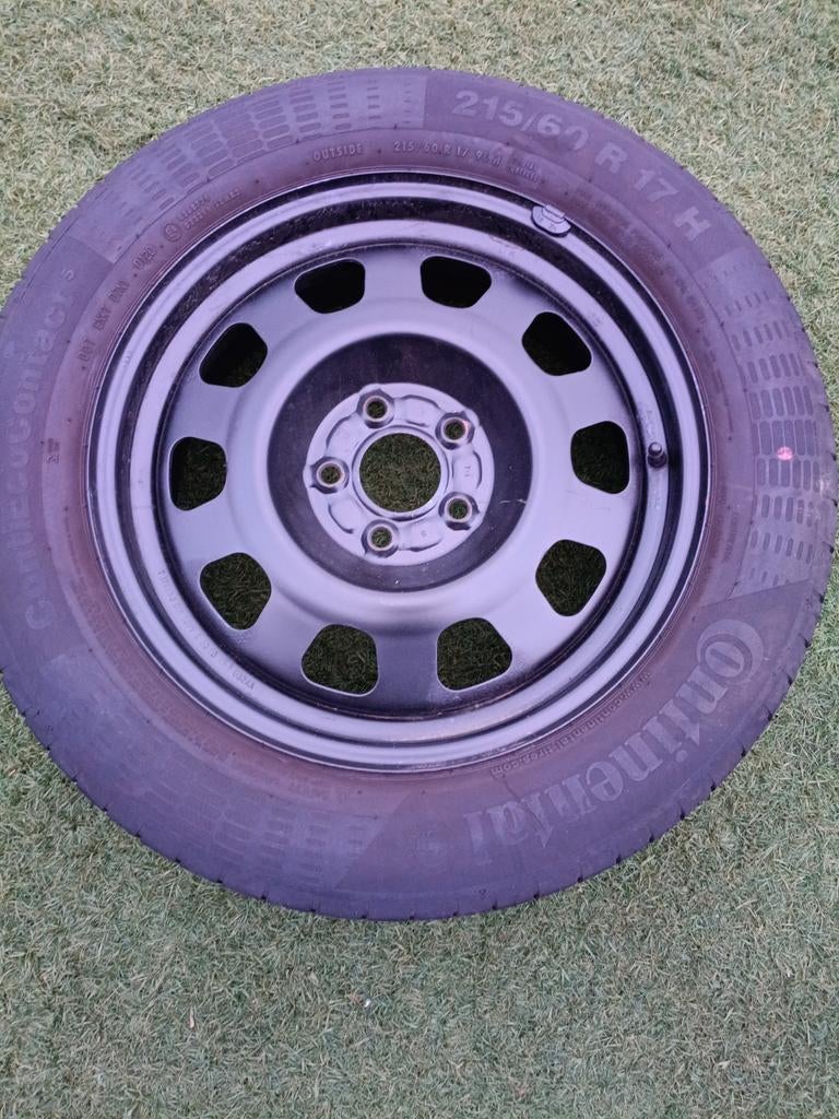Reservewiel met Continental band 5x114,4, steek 67,1, Ophalen, Banden en Velgen, 17 inch, Personenwagen