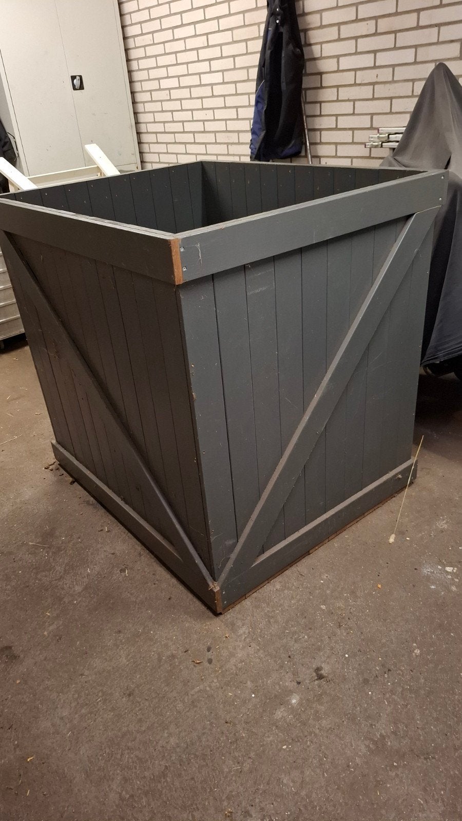 hardhouten kist, Ophalen, Vierkant, Hout, 60 cm of meer