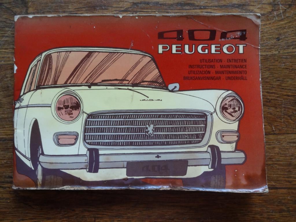 Peugeot 404 instructieboekje, Ophalen of Verzenden