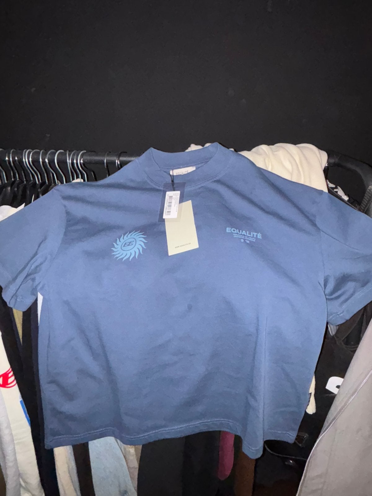 Equalite oversized shirt, Ophalen of Verzenden, Nieuw, Maat 46 (S) of kleiner, Blauw