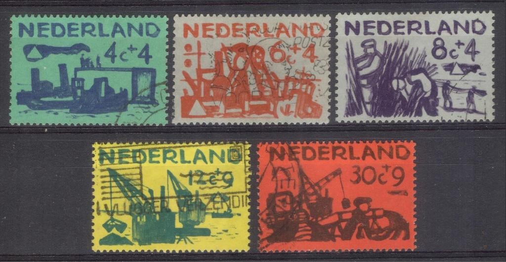 Zomerzegels 1959 - deltawerken, Postzegels en Munten, Verzenden, Na 1940, Gestempeld