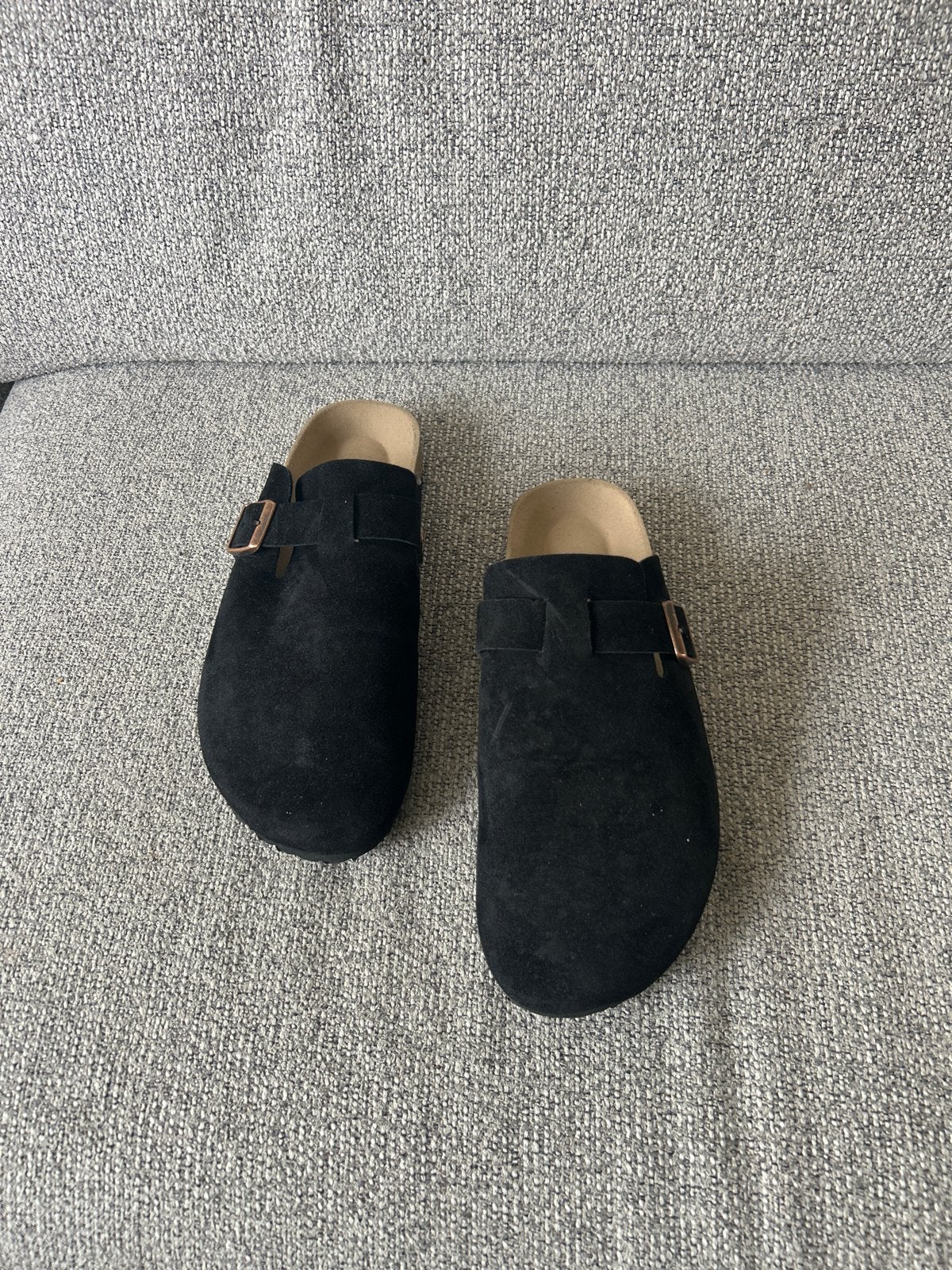 Birkenstock Boston Klompen - Zwart Suède - Maat 47, Kleding | Heren, Slippers, Zwart, Ophalen of Verzenden, Zo goed als nieuw