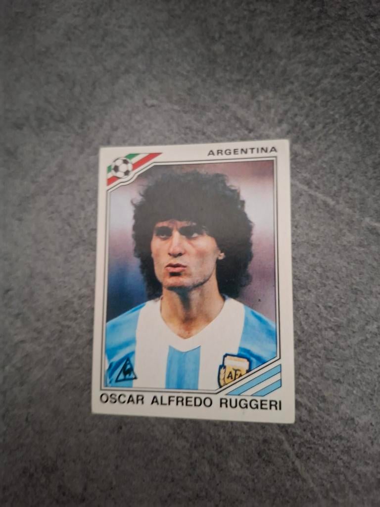 Panini WK 86 Mexico. Oscar Alfredo Ruggeri Argentinië., Verzenden, Zo goed als nieuw, Sticker