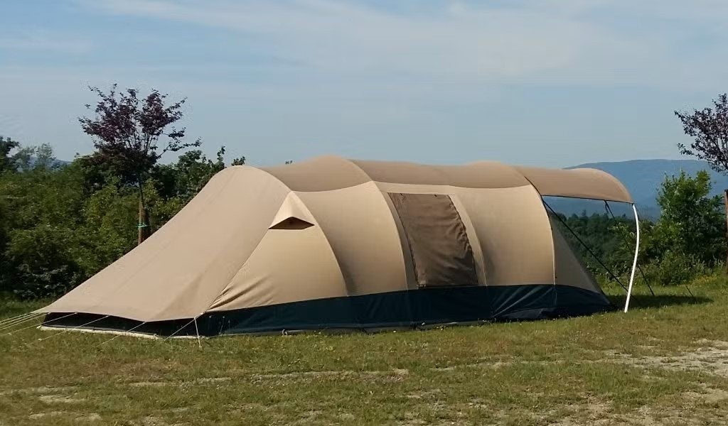 Ruime katoenen tunneltent voor 4-6 personen - Baco 395, Ophalen, Gebruikt, Tot en met 6