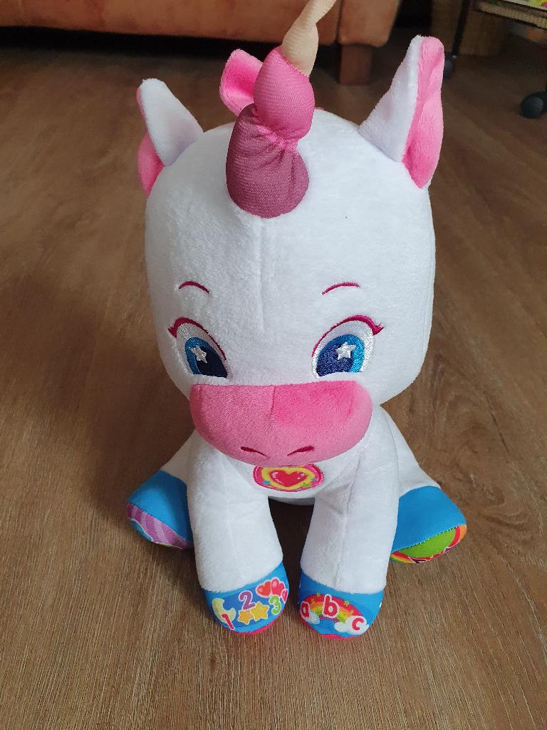 Interactieve éénhornknuffel van Clementoni, Ophalen of Verzenden, Zo goed als nieuw, Ontdekken, Met licht