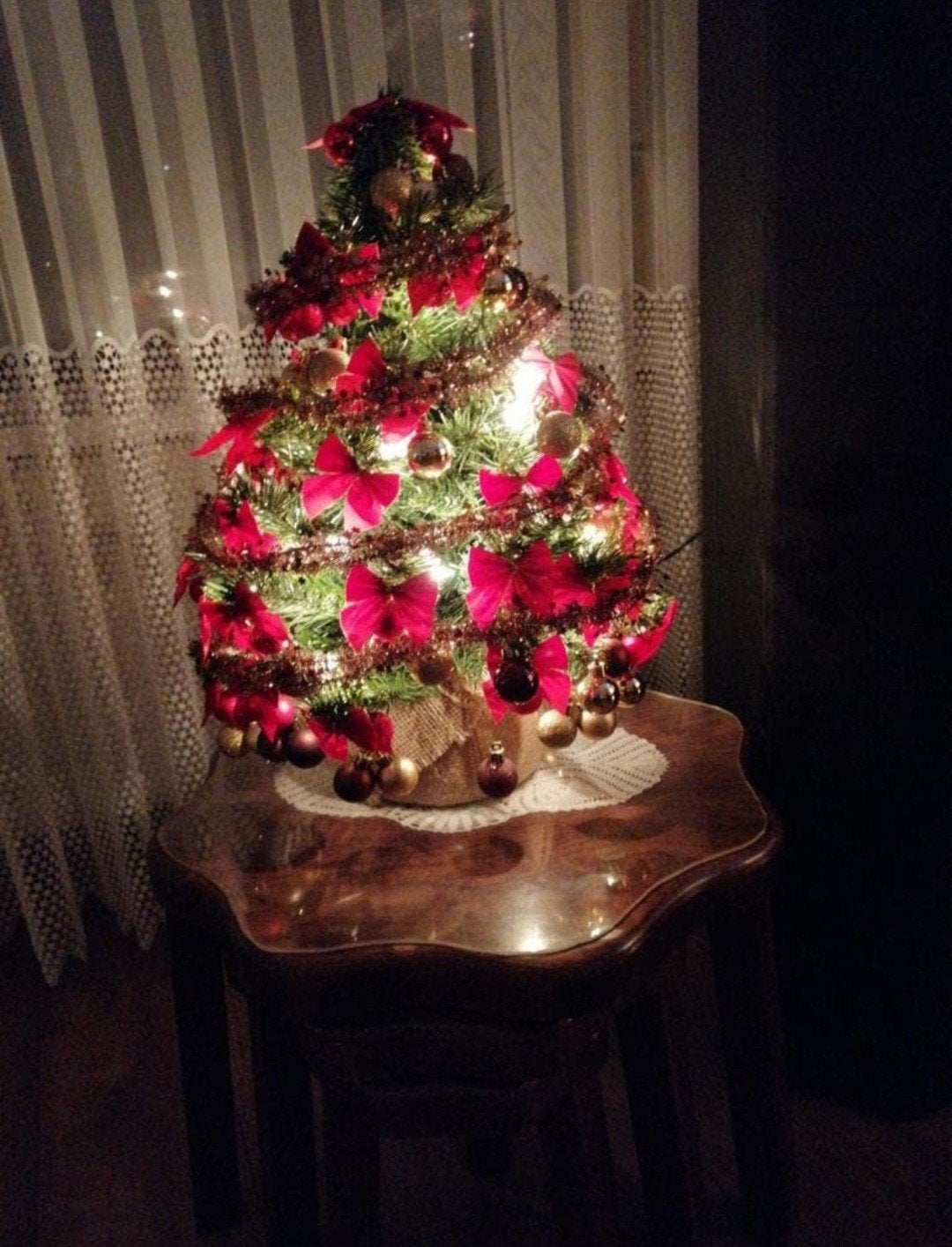 kerstboom met alles compleet, Ophalen, Zo goed als nieuw, Versiering