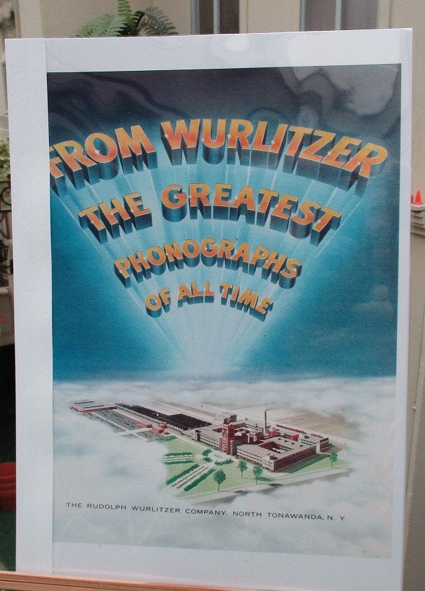 Mooie repro brochure van de Wurlitzer 1650A., Ophalen of Verzenden, 1950 tot 1960, Seeburg