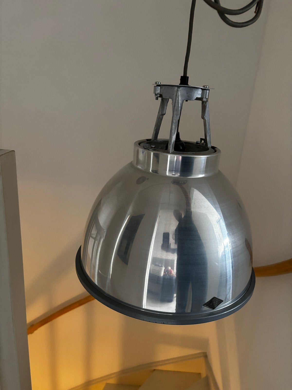 Industriële hanglamp van BTC Original England, Huis en Inrichting, Lampen | Hanglampen, Ophalen, Gebruikt, Metaal, E27 (groot)