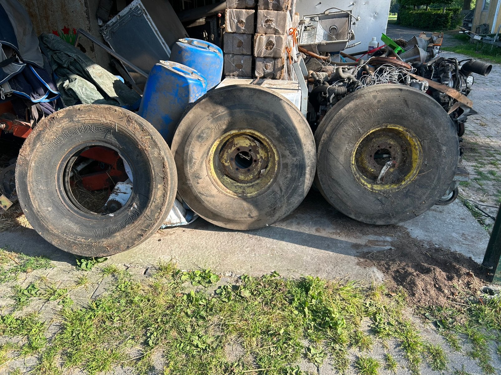 John deere velgen met banden, Zakelijke goederen, Agrarisch | Onderdelen | Banden, Velgen en Assen, Ophalen