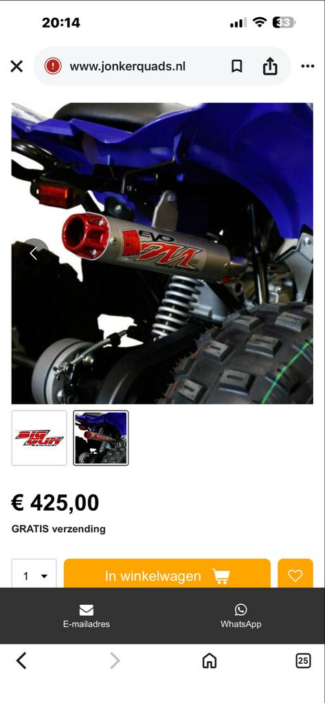 Big Gun Volledig Systeem Yamaha YFM 90 Raptor 2016-2026, Motoren, Ophalen of Verzenden, Gebruikt