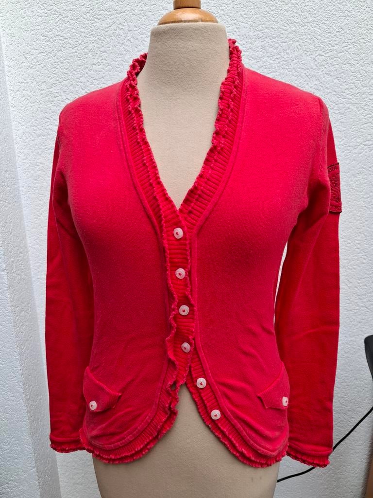 Vest, Scarva, mt. S, Ophalen of Verzenden, Zo goed als nieuw, Maat 38/40 (M), Rood