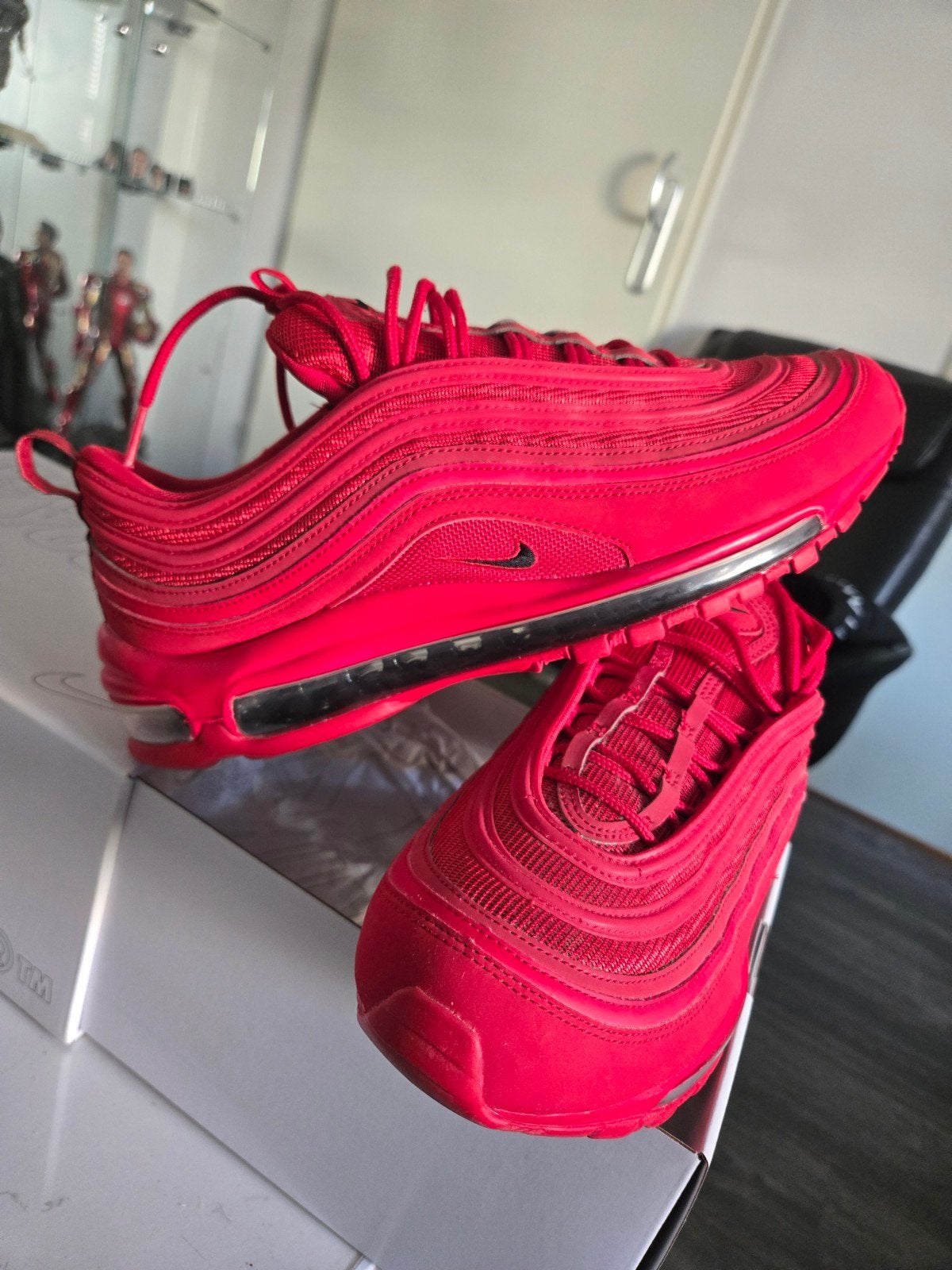 Nike Air Max 97 - Rode Sneakers Maat 43, Ophalen of Verzenden, Zo goed als nieuw, Nike, Sneakers of Gympen