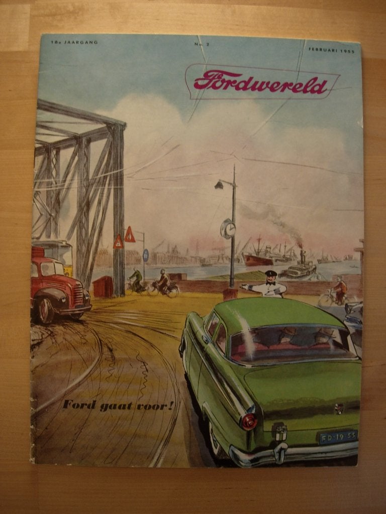 Ford Wereld Februari 1955 – Fordwereld, Boeken, Ford, Ophalen of Verzenden, Zo goed als nieuw, Ford