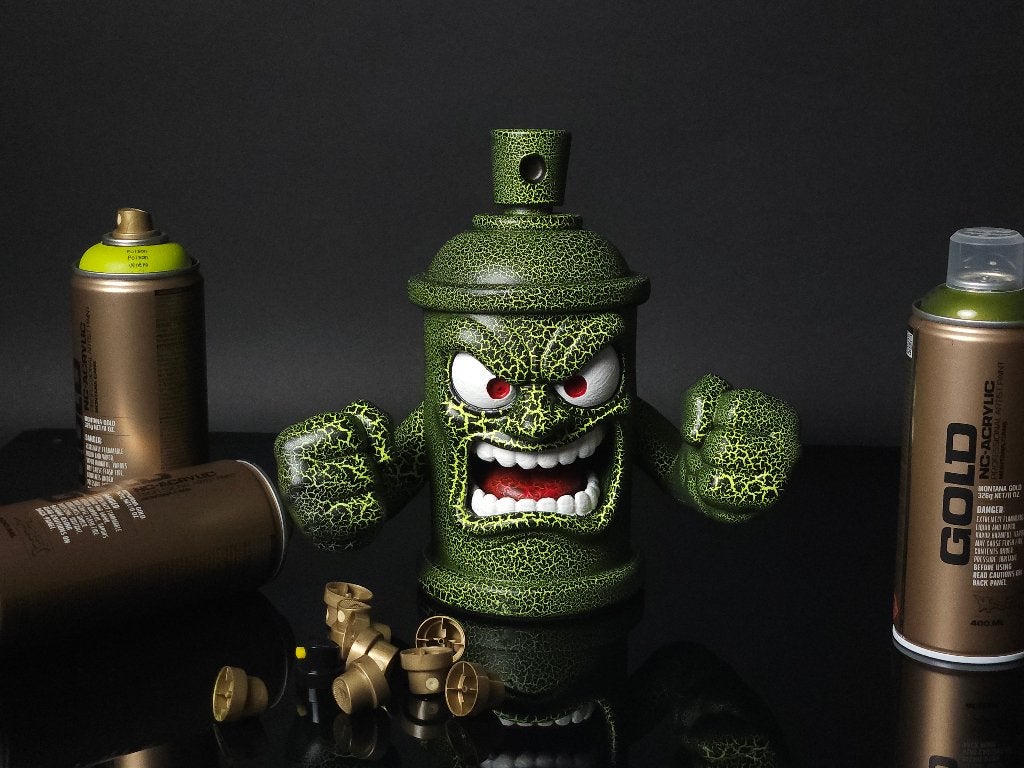 Urban Spray Can Character – Toxic Green Crackle Edition 24cm, Ophalen of Verzenden, Zo goed als nieuw, Fantasy
