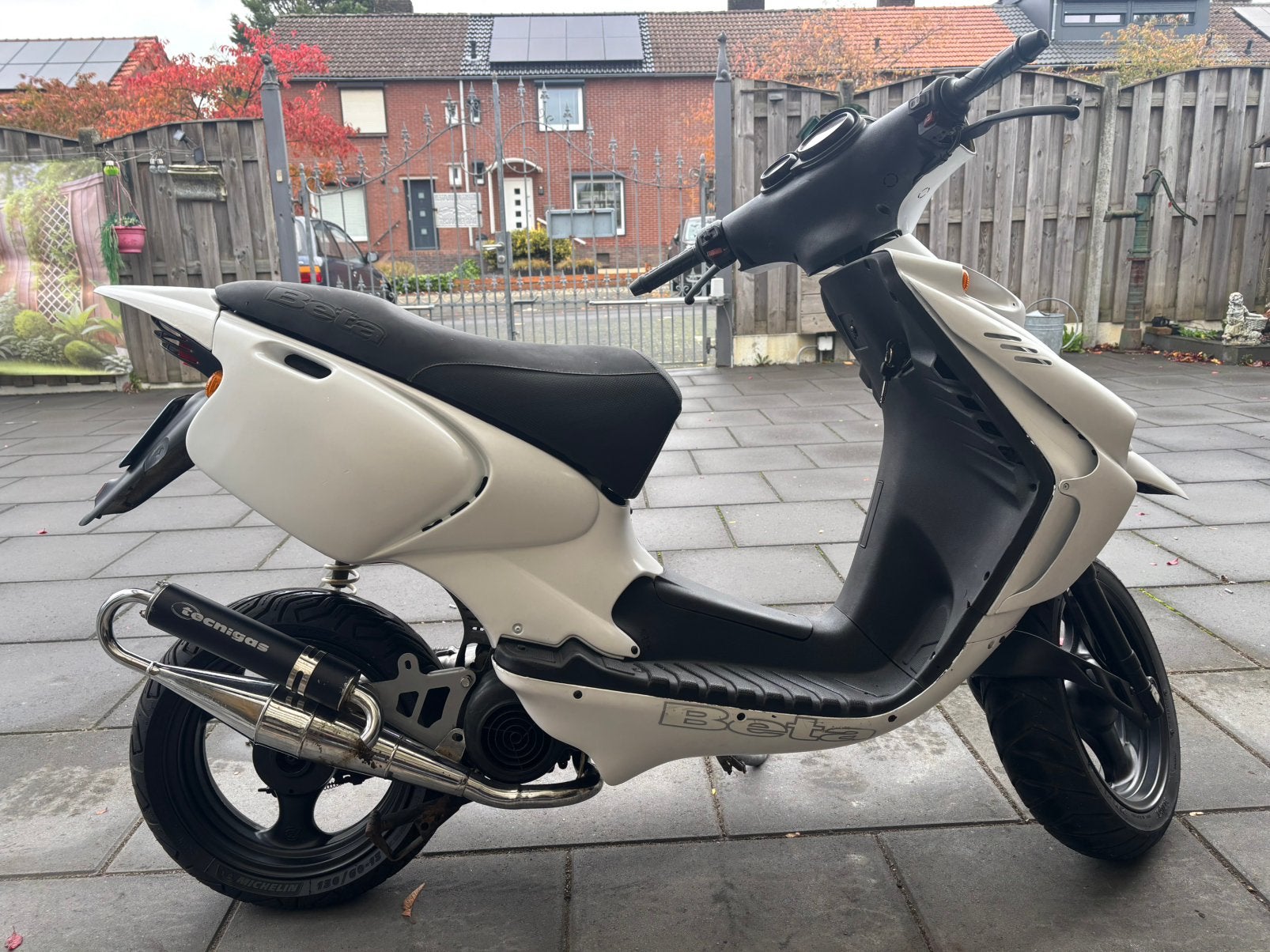 Beta ark 50cc met tecnigas next r chroom uitlaat, Ophalen, Overige modellen, Zo goed als nieuw, Benzine