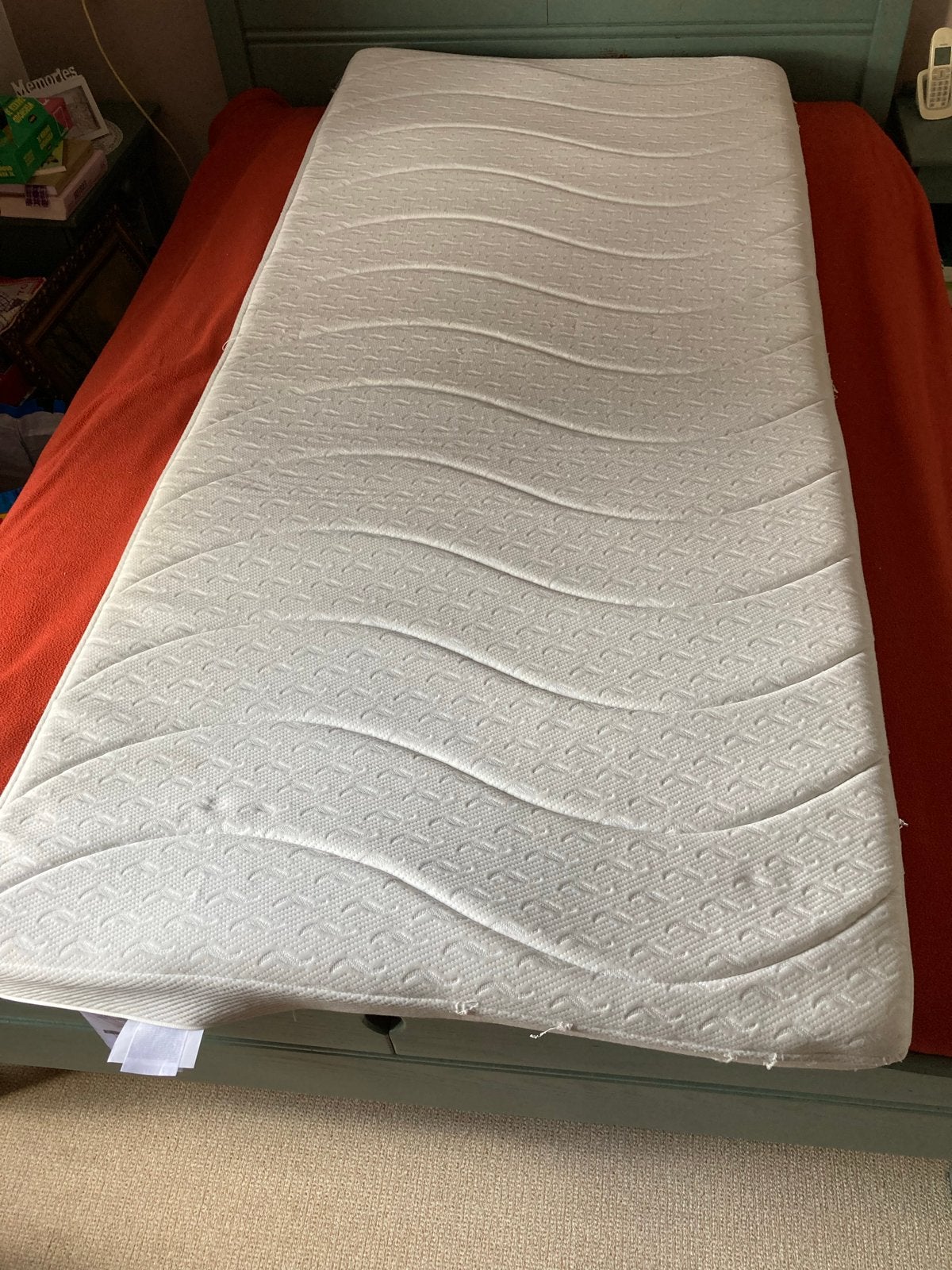 Wellpur Gold T65 Topmatras 90x200x8 cm - Anti-huisstofmijt, Ophalen, 90 cm, Eenpersoons, Zo goed als nieuw