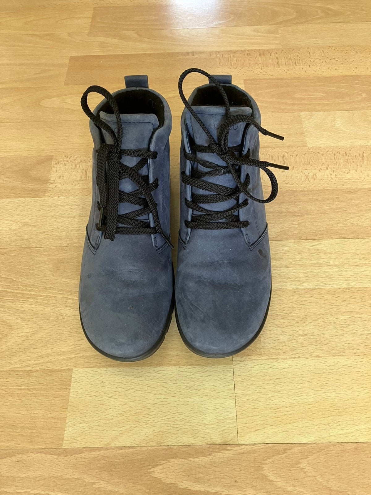 Ecco Gore-Tex jeansblauwe leren enkellaarsjes mt 36 izgs, Blauw, Lage of Enkellaarzen, Ophalen of Verzenden, Gedragen