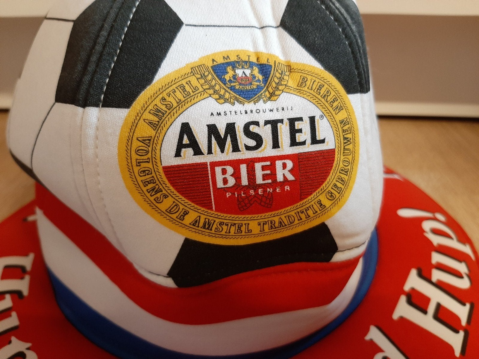 Amstel bier hup holland hup voetbal hoed wk, Ophalen of Verzenden