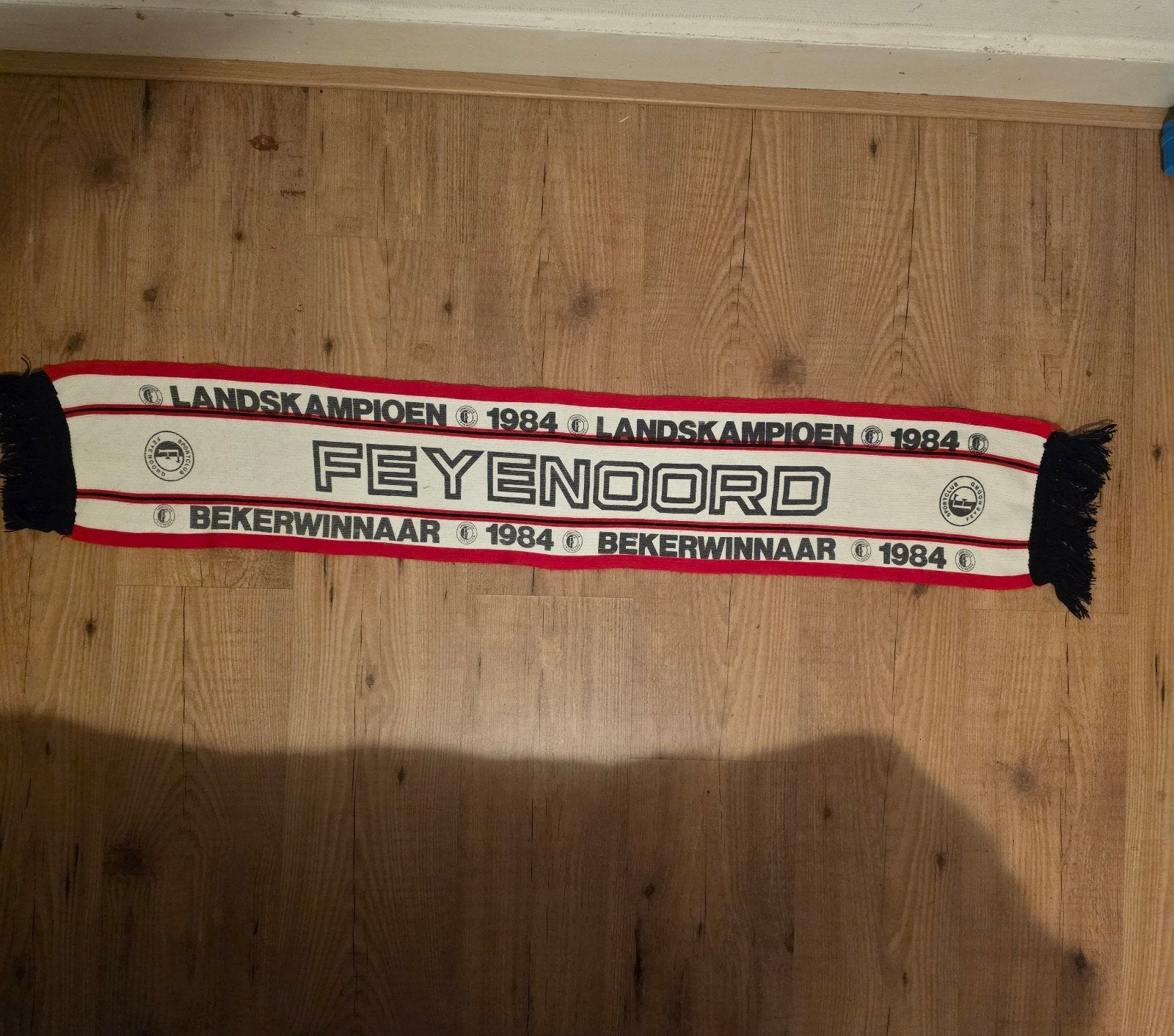 Feyenoord sjaal 1984, Verzamelen, Verzenden, Gebruikt, Feyenoord, Vaantje of Sjaal
