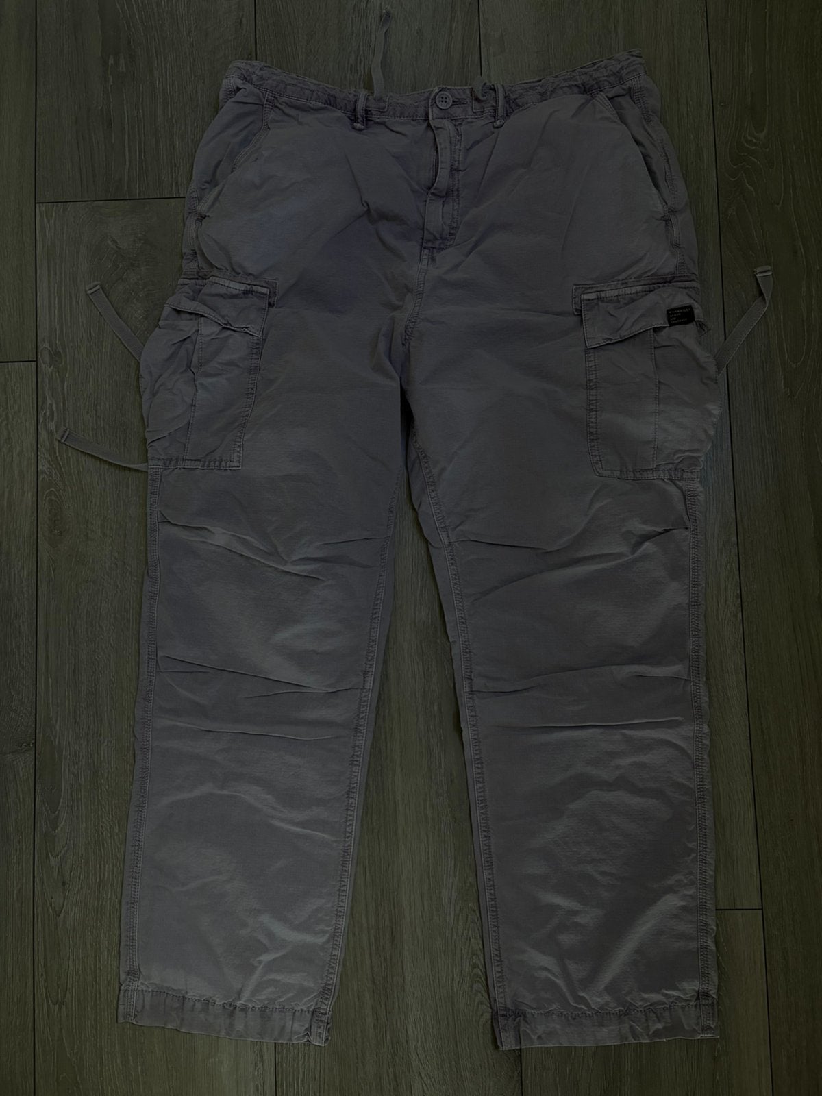 Superdry broek maat XL, Blauw, Maat 46/48 (XL) of groter, Ophalen of Verzenden, Zo goed als nieuw