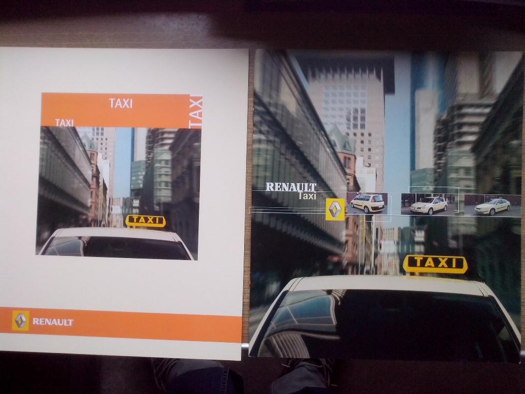 2x Renault Taxi folders brochures Megane Laguna Espace Vel S, Ophalen of Verzenden, Zo goed als nieuw, Renault