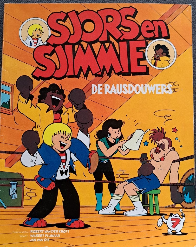 Sjors en Sjimmie nr.7. De Rausdouwers, Eén stripboek, Ophalen of Verzenden, Gelezen