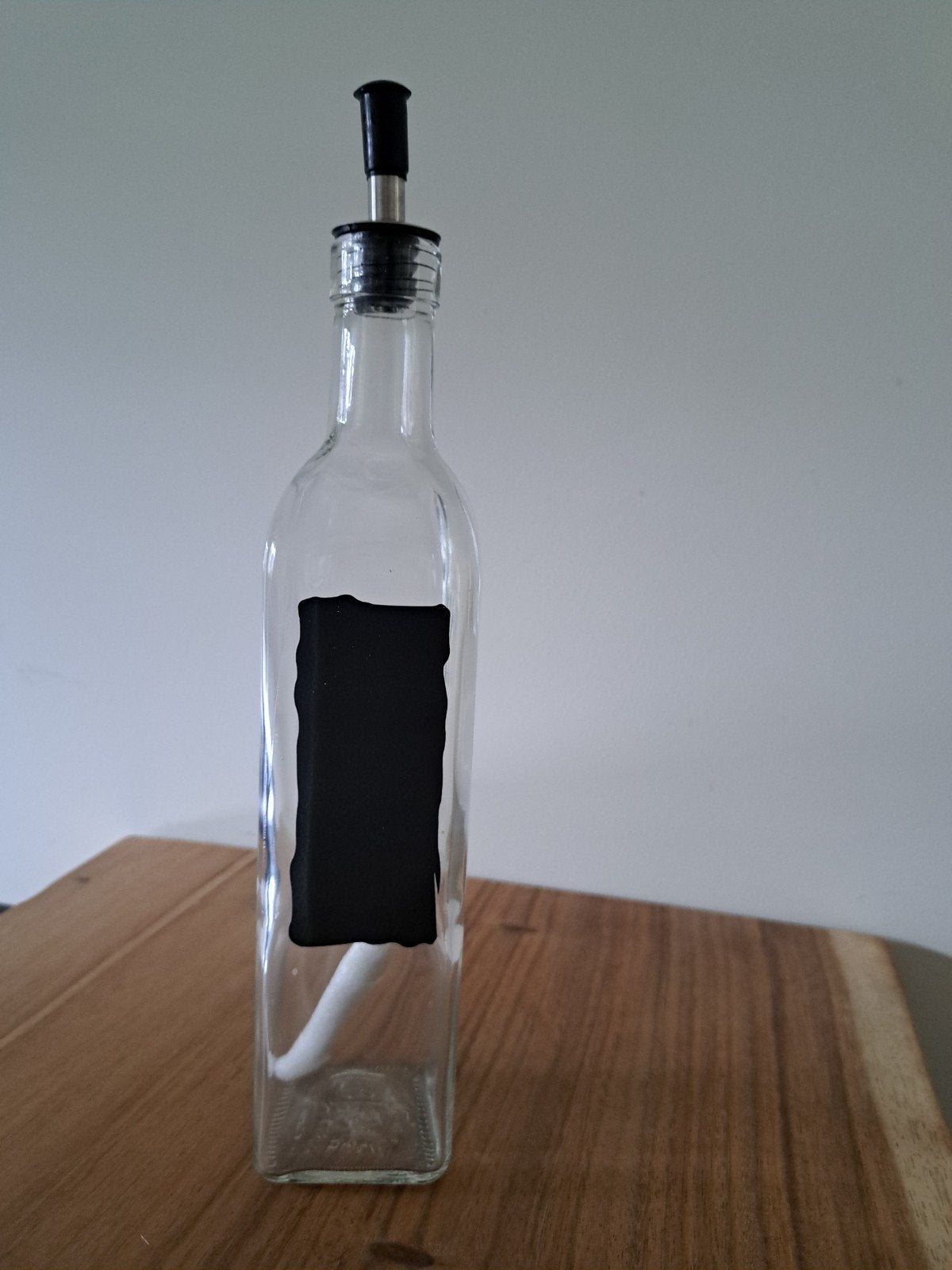 Nieuw Olie of Azijn fles met krijtvlak, Ophalen of Verzenden, Nieuw