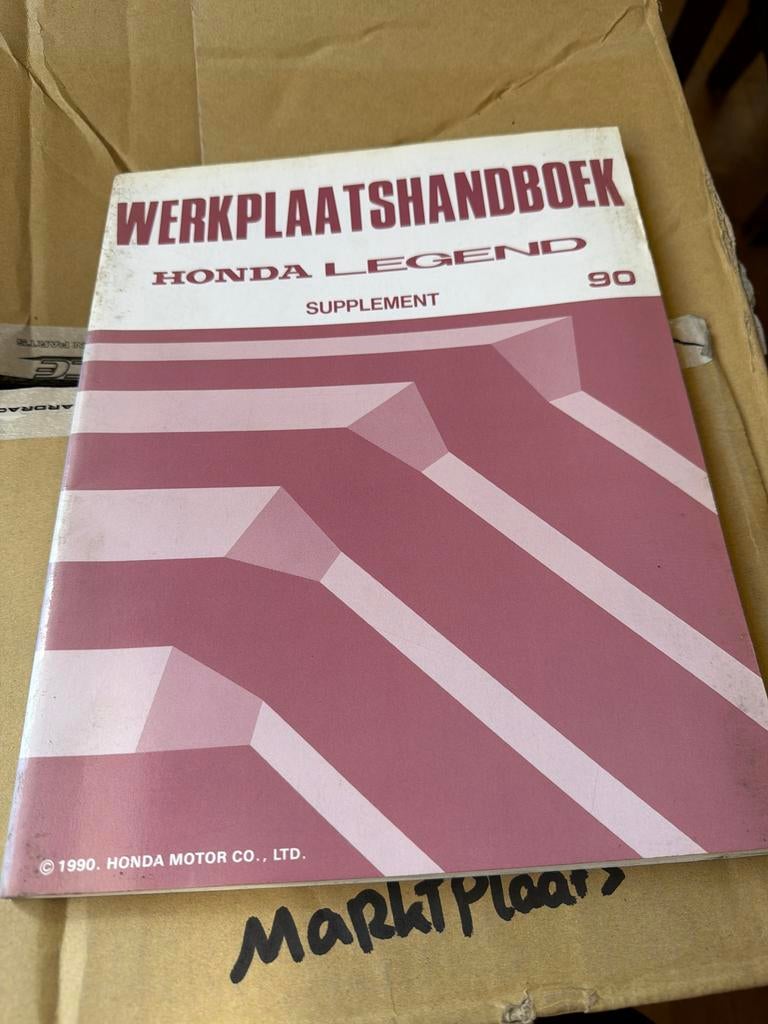 Werkplaatshandboek Honda Legend 1990 Supplement, Ophalen of Verzenden
