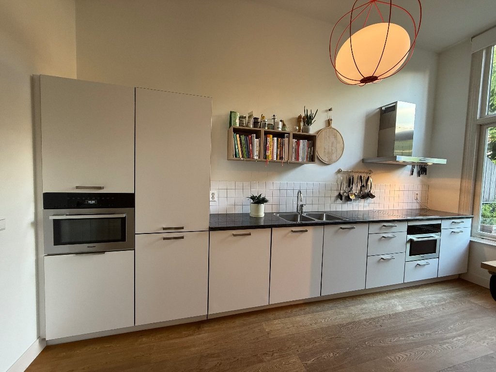 Keuken met granieten blad, Ophalen, Gebruikt, Wit, Graniet of Steen