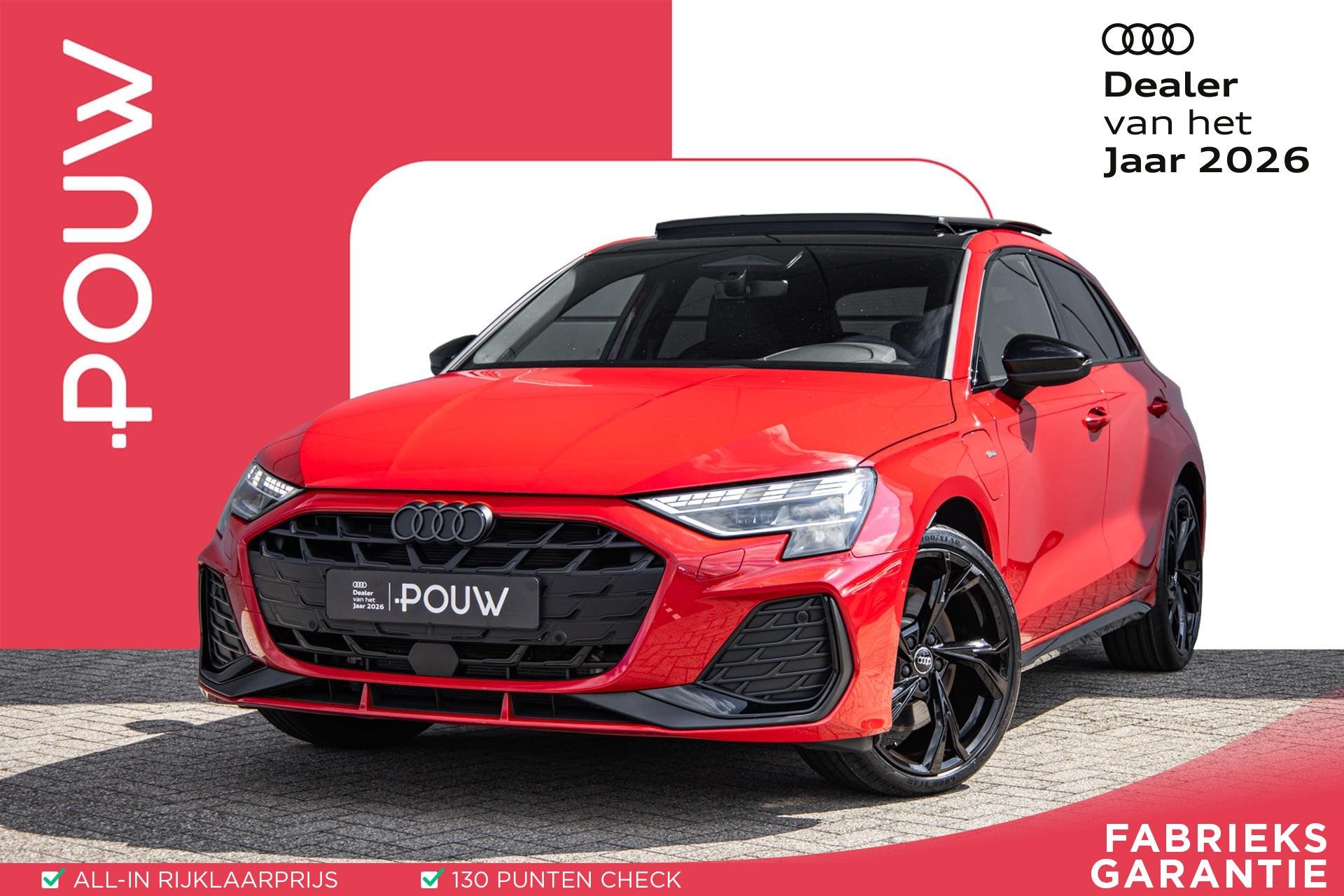 Audi A3 Sportback 45 TFSIe 272pk S edition Competition | 19", Auto's, Audi, 4 cilinders, 150 min, Leder en Stof, 26 kWh