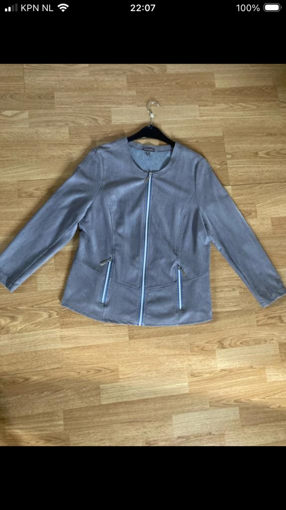 Nieuw grijs jasje mt 46 Gina Laura, Ophalen of Verzenden, Nieuw, Maat 46/48 (XL) of groter, Grijs