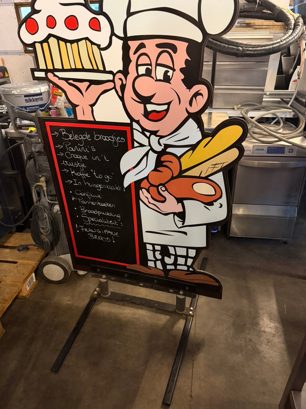 Stoepbord / Klapbord met verzwaarde voet, Ophalen, Gebruikt, ., Reclame