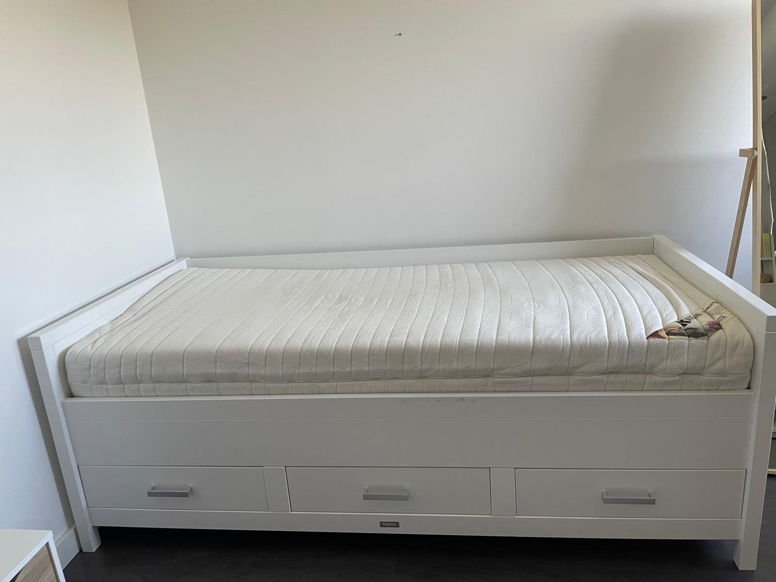 Bopita bed met 3 lades, lattenbodem en matras 200x90, Ophalen, Gebruikt, 90 cm, Eenpersoons