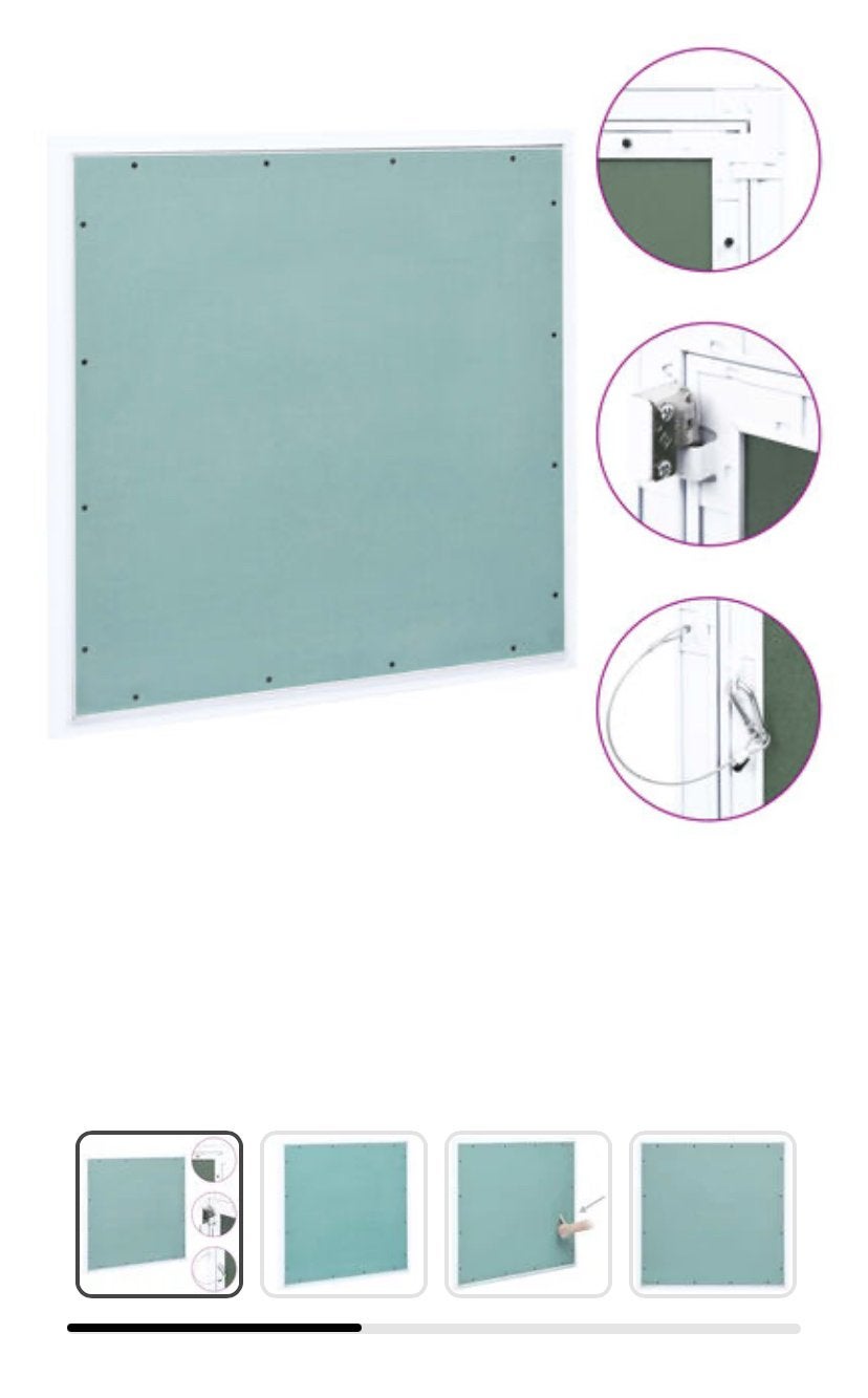 Inspectieluik 60x60cm aluminium met watervaste gipsplaat, Ophalen, Minder dan 80 cm, Overige typen, Minder dan 200 cm