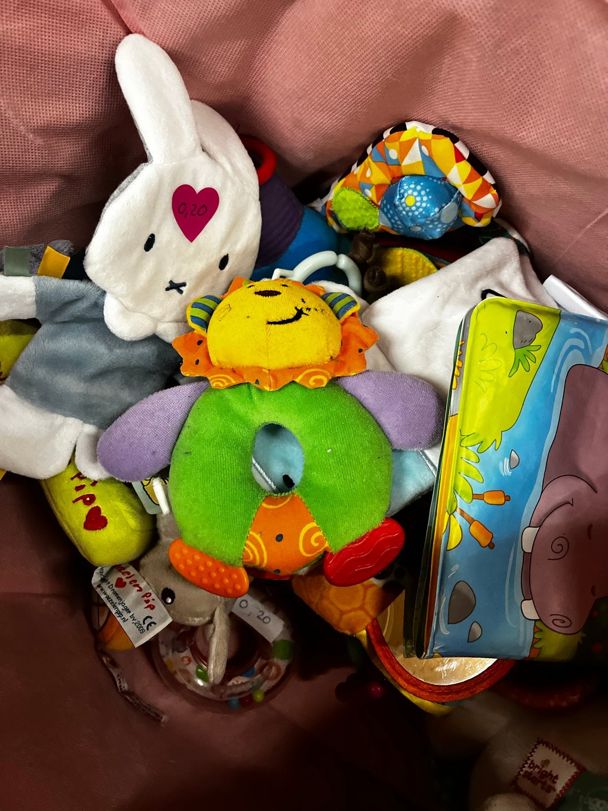 Doos vol divers babyspeelgoed, Ophalen, Gebruikt, Overige typen, Met geluid