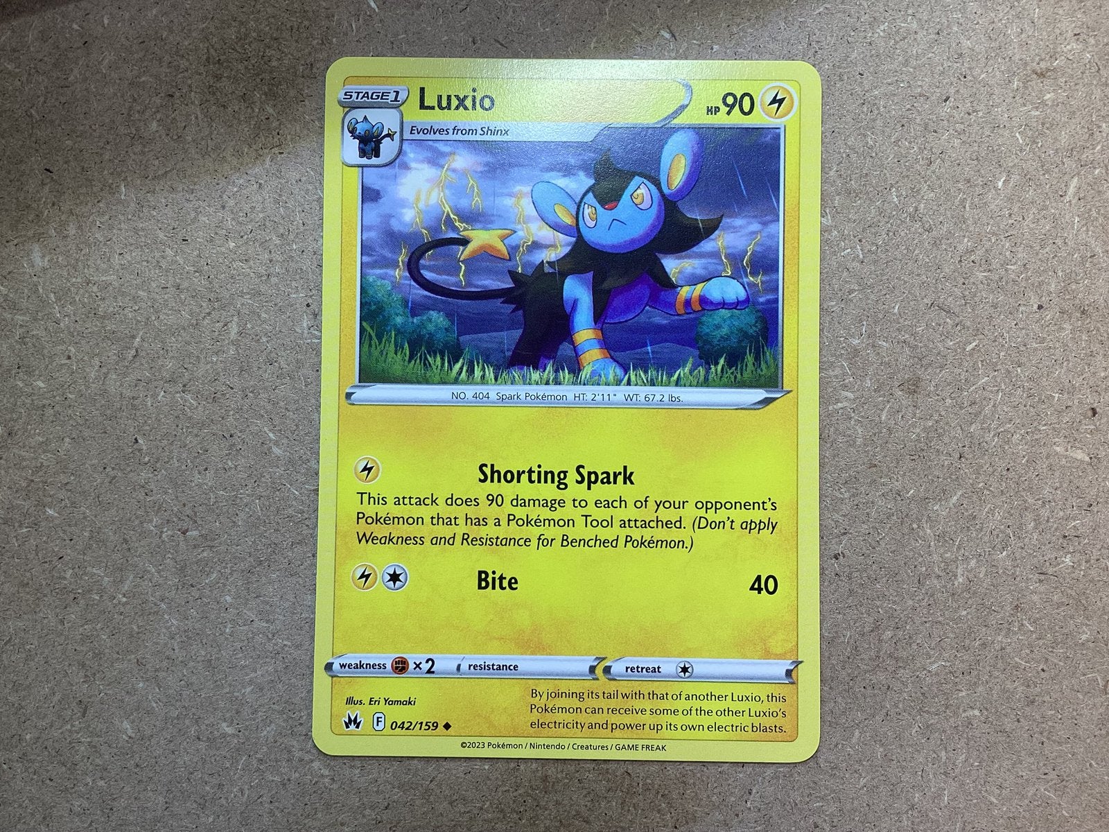 1x Luxio [CRZ 042/159] (Near Mint), Ophalen of Verzenden, Zo goed als nieuw, Losse kaart