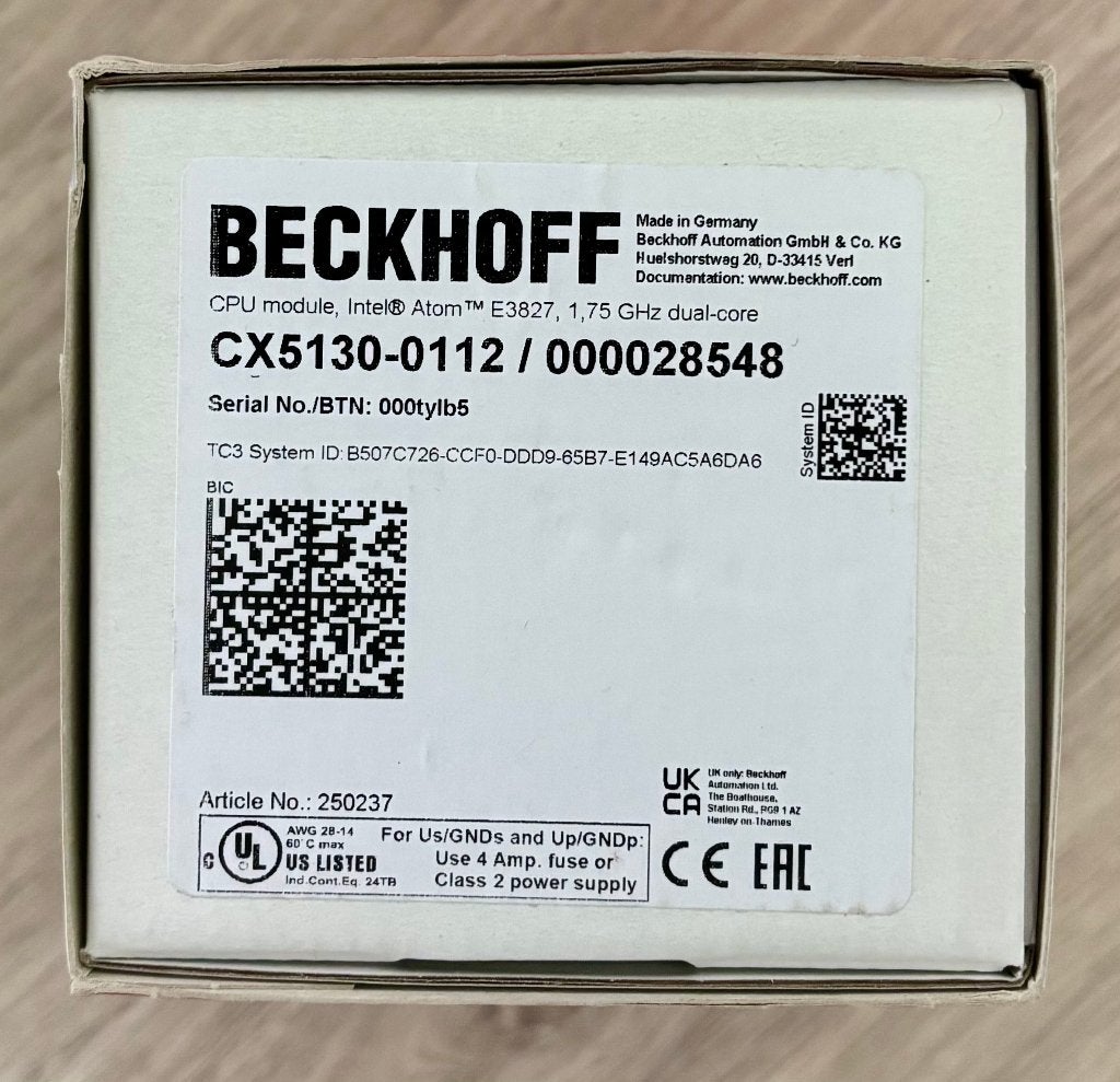 BECKHOFF - CX5130 - Embedded PC Intel Atom E3827 CPU, Www.beckhoff.nl, Www.beckhoff.nl, Nieuw, Ophalen of Verzenden