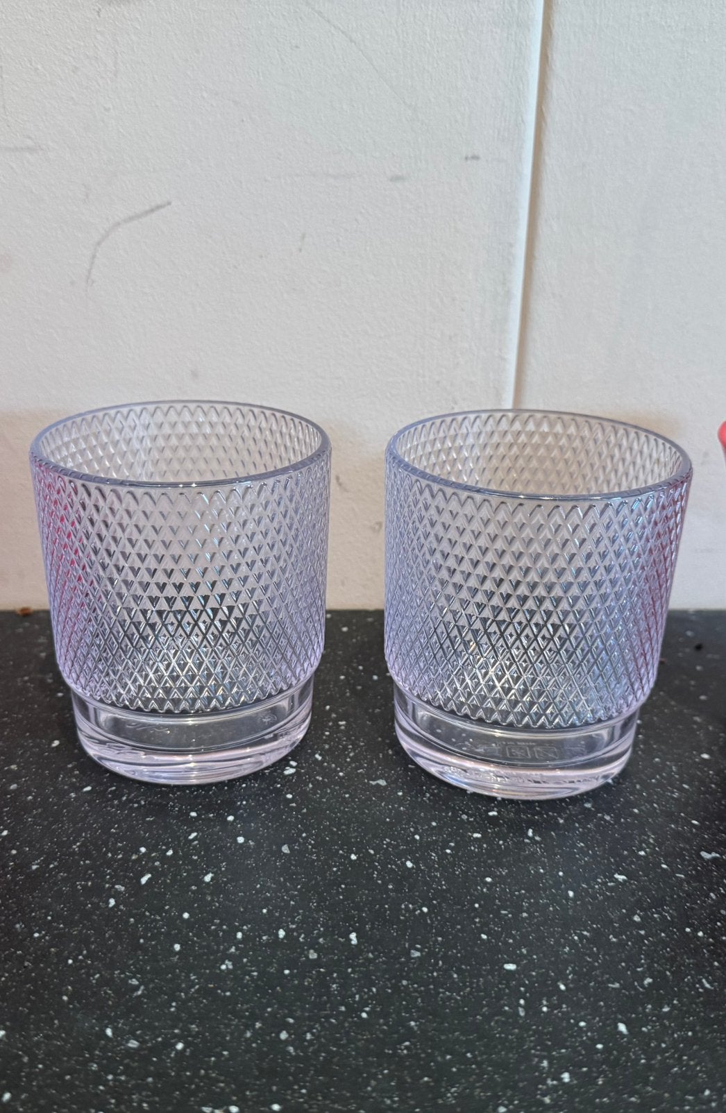 2 waterglazen van het Moods buitenservies, Ophalen of Verzenden, Zo goed als nieuw