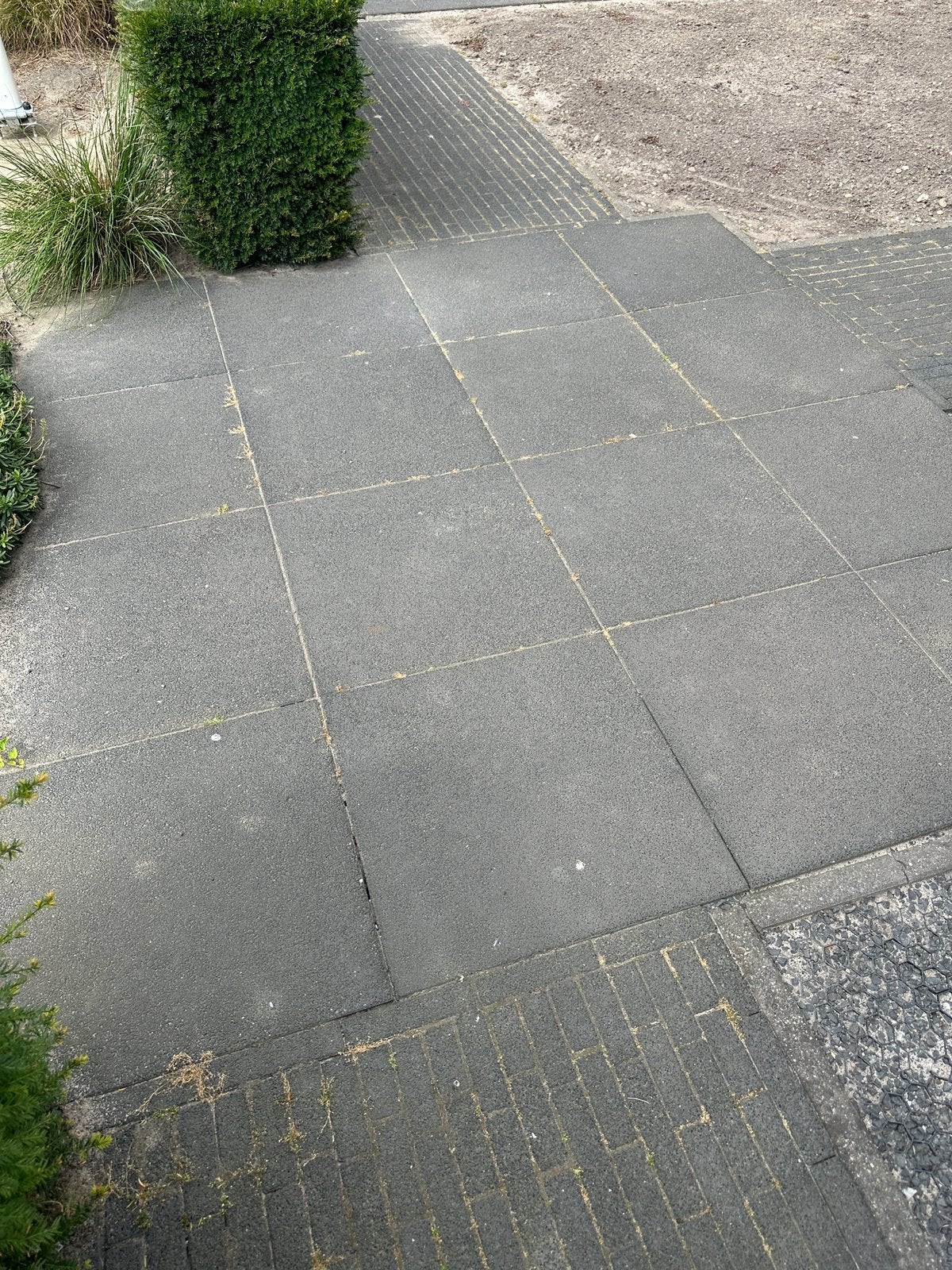 Tegels tuin 60x60 74 stuks 26,5m2 grijs terrastegels, Ophalen, Gebruikt, 10 m² of meer, Beton
