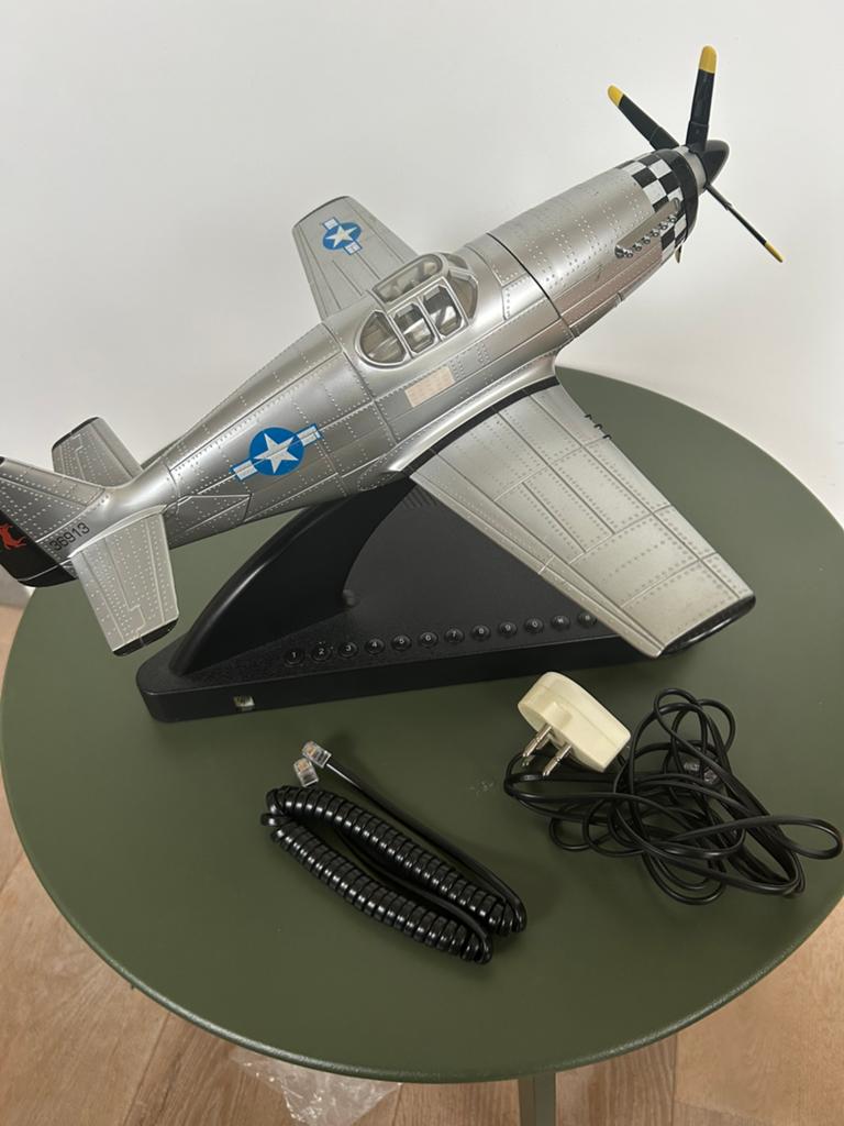 Telemania huistelefoon vliegtuig P-51 Mustang met toebehoren, Ophalen of Verzenden, Zo goed als nieuw, 1 handset