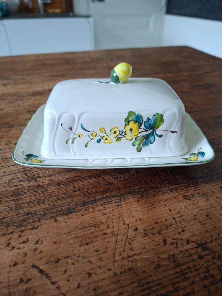 Villeroy & Boch Jamaica botervloot porselein puntgaaf, Overige typen, Ophalen of Verzenden, Zo goed als nieuw, Overige stijlen