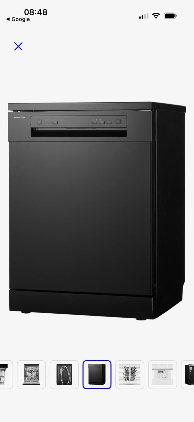 Inventum VW6036AB/02 Vaatwasser - Zwart, Energieklasse C, Witgoed en Apparatuur, Ophalen, 60 cm of meer, Minder dan 10 liter, Zo goed als nieuw