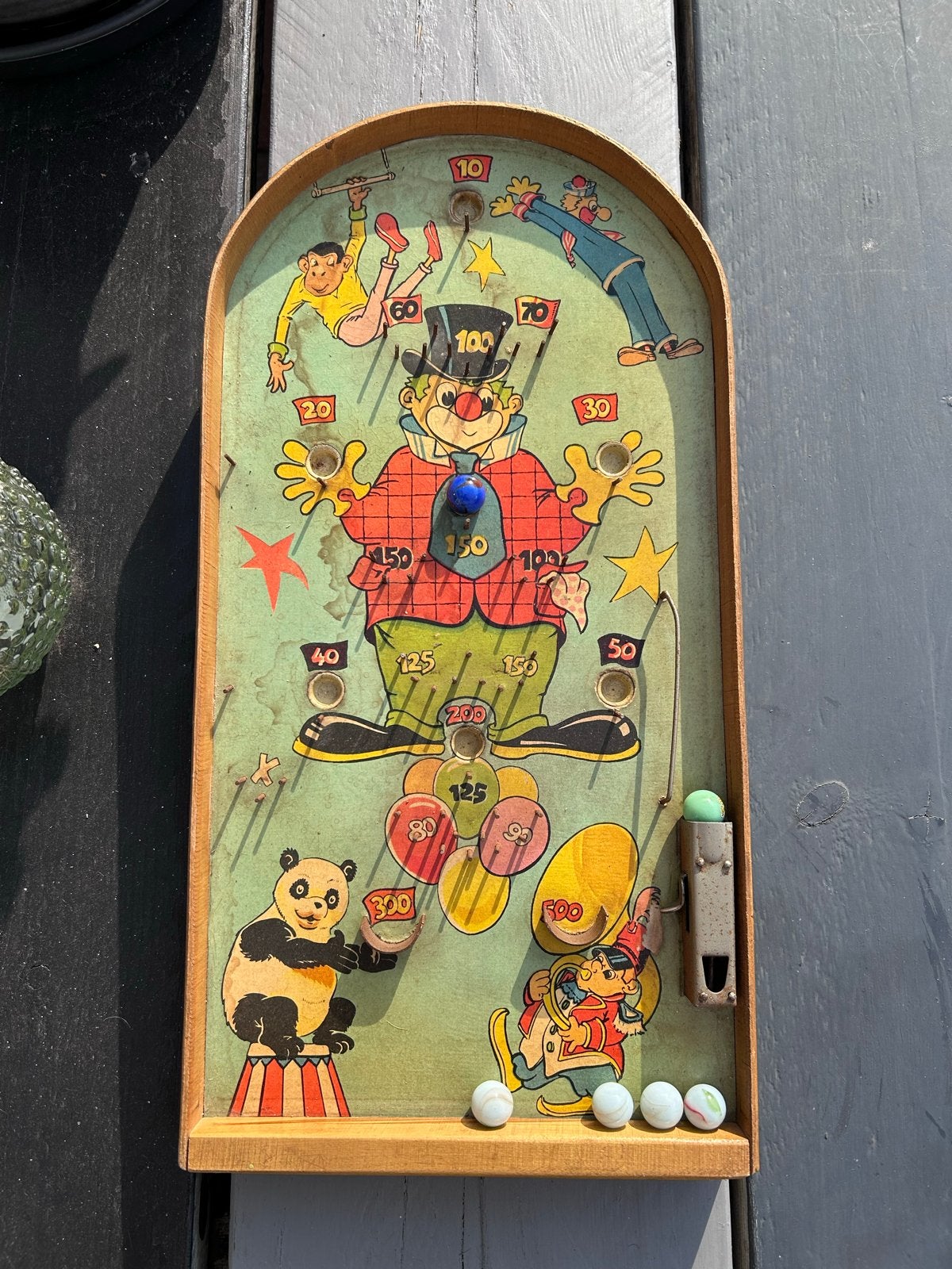 Vintage Flipperkast Clown Panda Spel Jaren '60, Verzamelen, Ophalen of Verzenden, Gebruikt