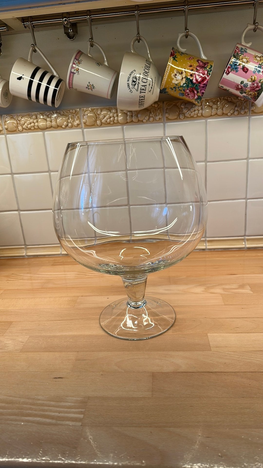 Grote glazen bokaal, Antiek en Kunst, Ophalen of Verzenden