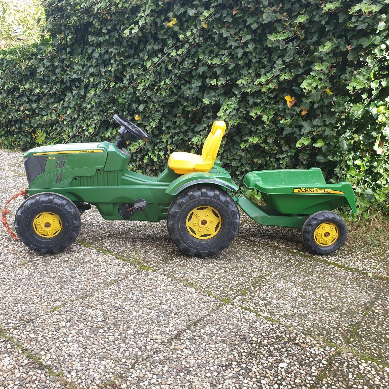 traptrekker John Deere met aanhanger, Kinderen en Baby's, Ophalen, Gebruikt, Overige merken, Met kar of aanhanger