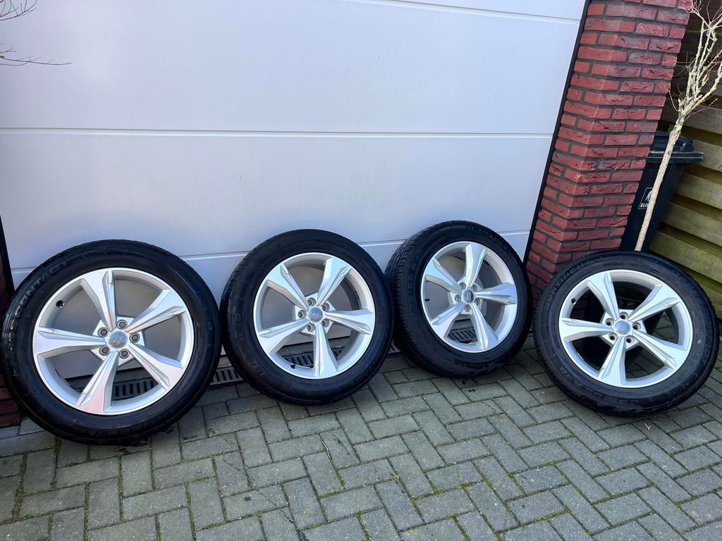 Audi Q5 19 inch velgen met Continental All Season banden, Auto-onderdelen, Banden en Velgen, Gebruikt, Banden en Velgen, 235 mm