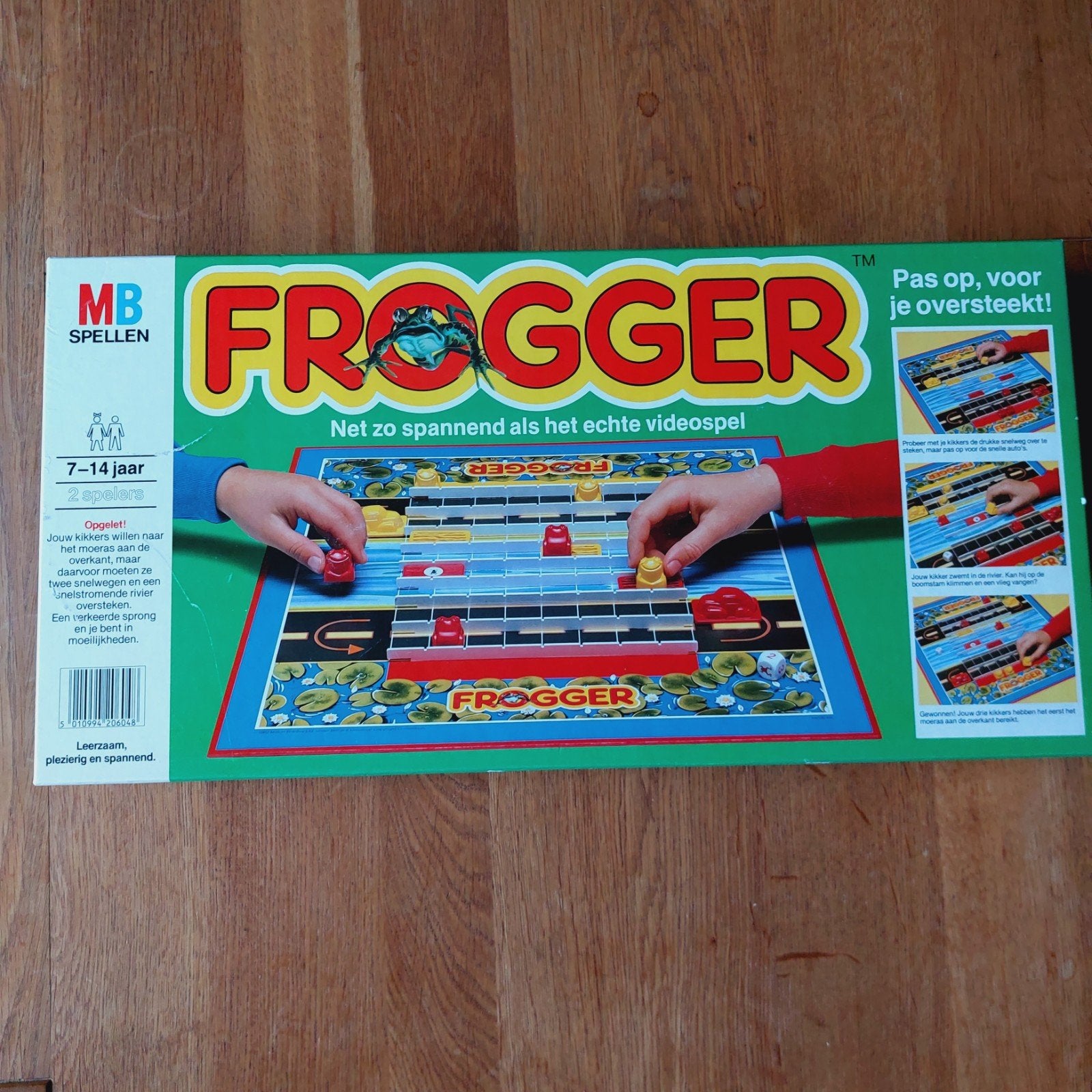 Frogger Bordspel MB Spellen Jaren '80, Een of twee spelers, Ophalen of Verzenden, Gebruikt, MB Spellen